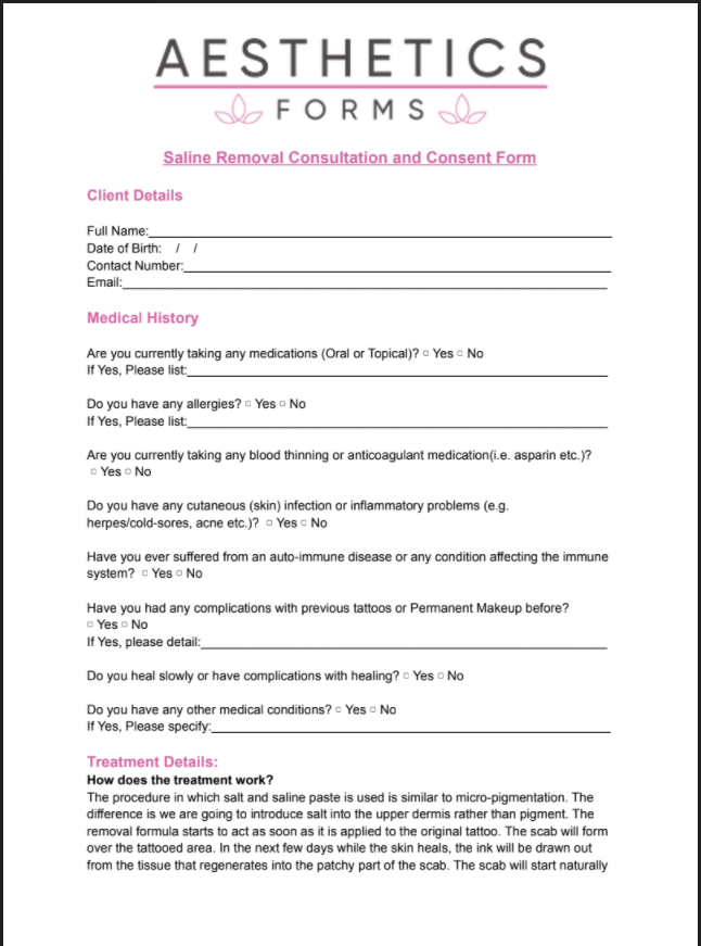 Saline Removal Consultation and consent PDF