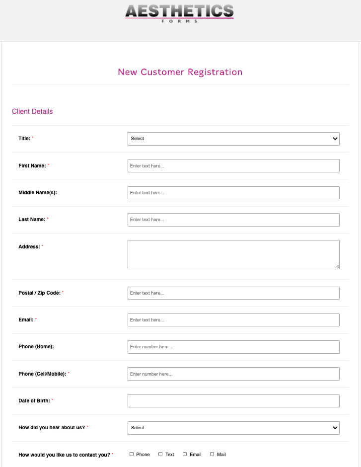 New Customer Registration