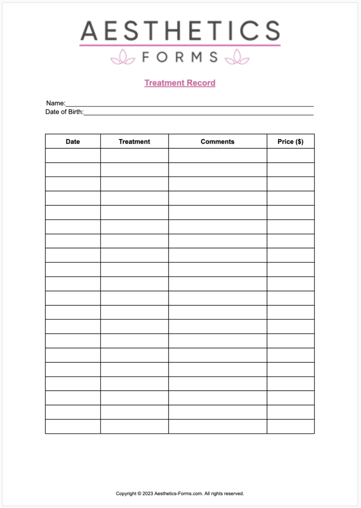 Treatment Record PDF