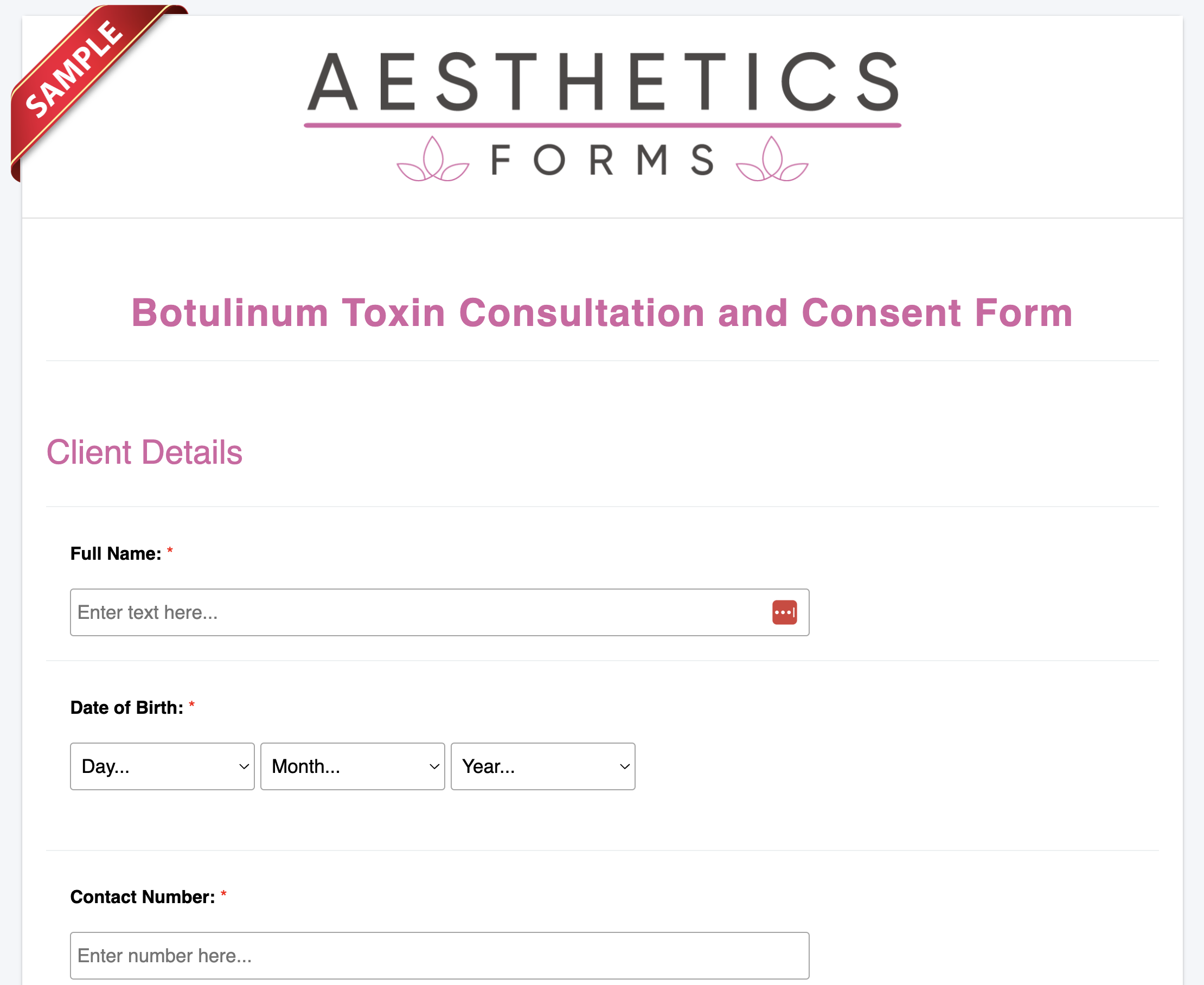 Botulinum Toxin Consent