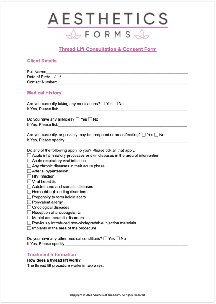 Thread Lift Consent PDF